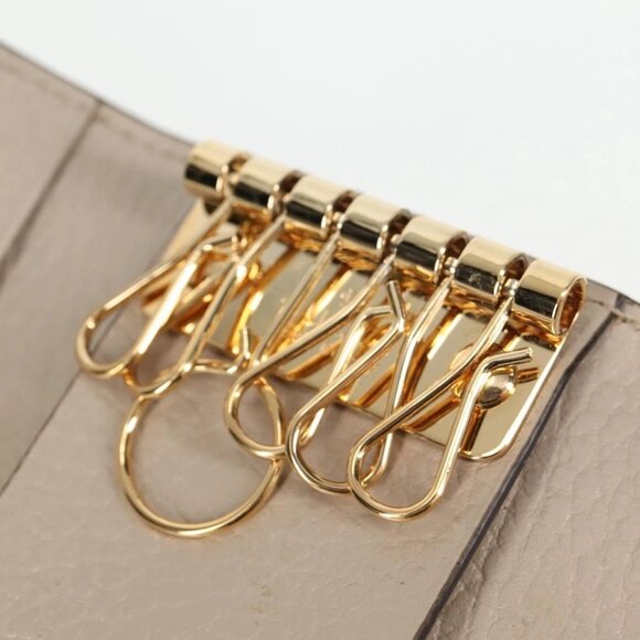 Authentic GUCCI GG Supreme Key Case PVC White Gold bst358-120225 - Picture 12 of 16